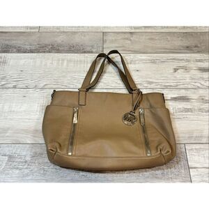 Michael Kors Crosby Large Pebbled Leather Shoulder Brown/Caramel Bag